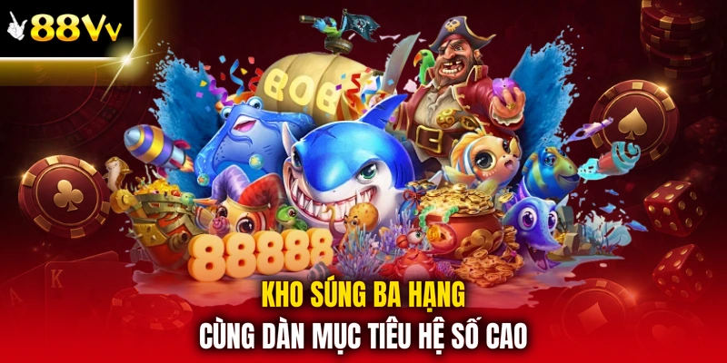 Kho súng ba hạng cùng dàn mục tiêu hệ số cao